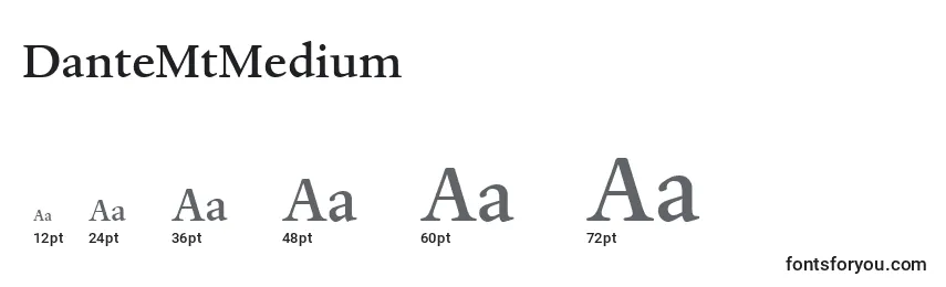 DanteMtMedium Font Sizes