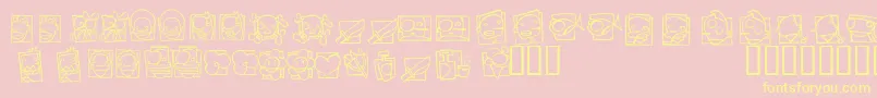 ShnPc Font – Yellow Fonts on Pink Background