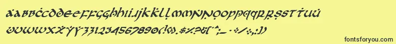 Firsti Font – Black Fonts on Yellow Background