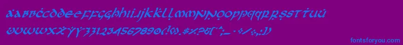 Firsti Font – Blue Fonts on Purple Background