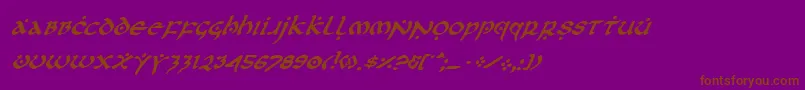 Firsti Font – Brown Fonts on Purple Background