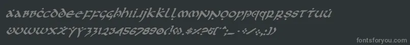 フォントFirsti – 黒い背景に灰色の文字