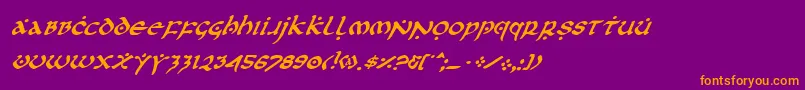 Firsti Font – Orange Fonts on Purple Background