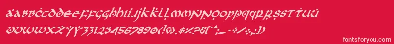 Шрифт Firsti – розовые шрифты на красном фоне
