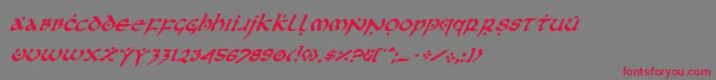 Firsti Font – Red Fonts on Gray Background