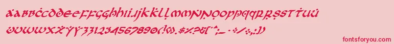 Firsti Font – Red Fonts on Pink Background