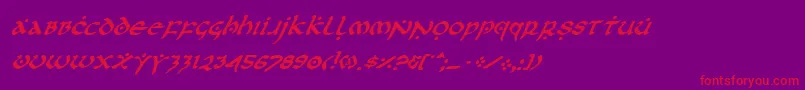 Firsti Font – Red Fonts on Purple Background