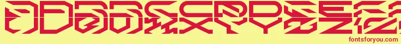 KleenbladesLdr Font – Red Fonts on Yellow Background