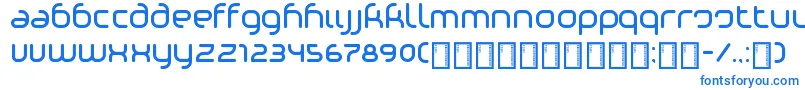 フォントPhino – 白い背景に青い文字