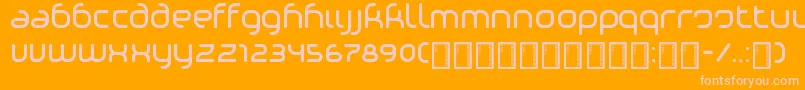 Phino Font – Pink Fonts on Orange Background