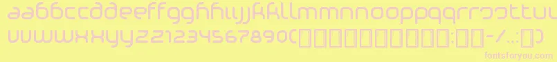 Phino Font – Pink Fonts on Yellow Background