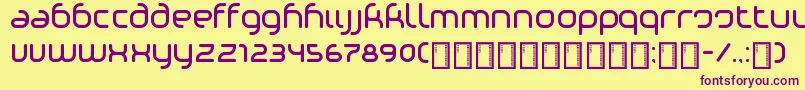 Phino Font – Purple Fonts on Yellow Background