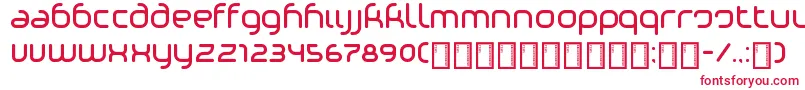 フォントPhino – 白い背景に赤い文字