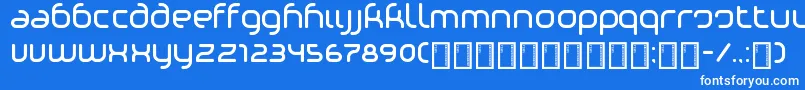 フォントPhino – 青い背景に白い文字