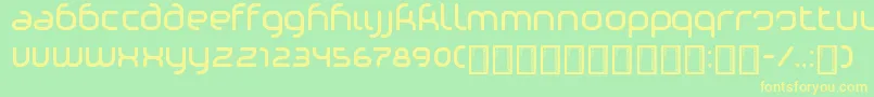 Phino Font – Yellow Fonts on Green Background