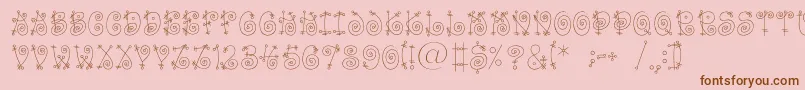 Funnyc Font – Brown Fonts on Pink Background