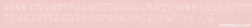 Funnyc Font – White Fonts on Pink Background