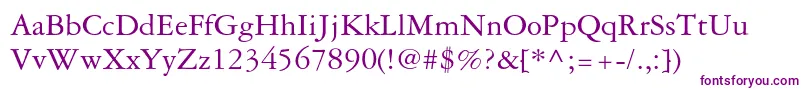 Garamond3ltstd Font – Purple Fonts on White Background