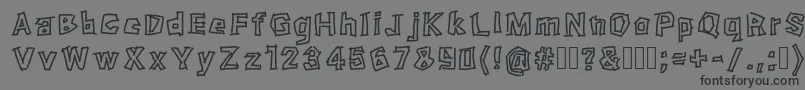 Fragment-Schriftart – Schwarze Schriften auf grauem Hintergrund