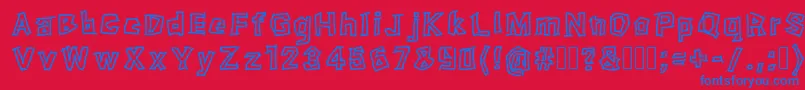 Fragment Font – Blue Fonts on Red Background