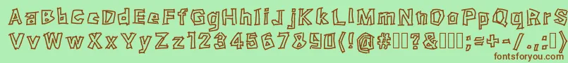 Fragment Font – Brown Fonts on Green Background