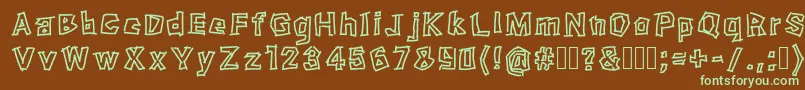 Fragment Font – Green Fonts on Brown Background