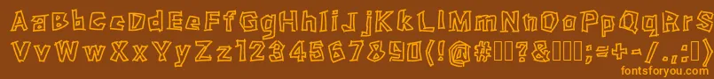 Fragment Font – Orange Fonts on Brown Background