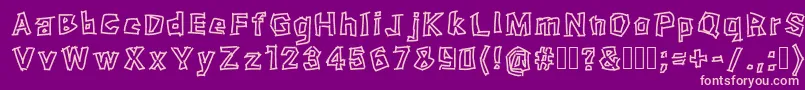 Fragment Font – Pink Fonts on Purple Background