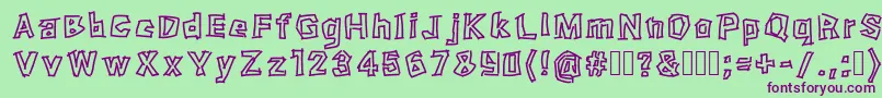 Fragment Font – Purple Fonts on Green Background