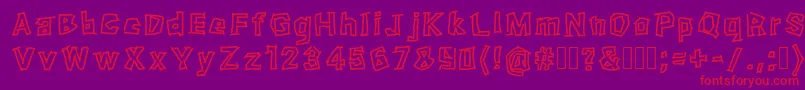 Fragment Font – Red Fonts on Purple Background
