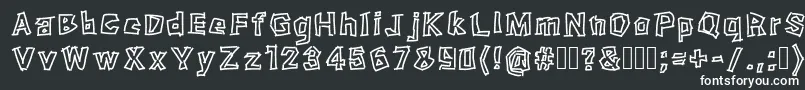 Fragment-fontti – valkoiset fontit mustalla taustalla