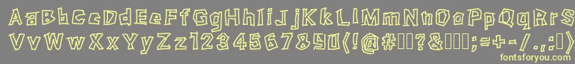 Fragment Font – Yellow Fonts on Gray Background