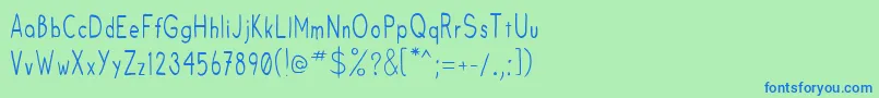 Fruitsale Font – Blue Fonts on Green Background