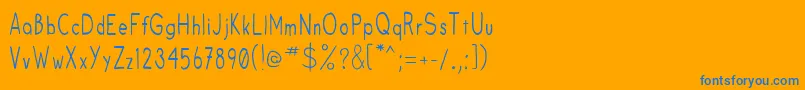 Fruitsale Font – Blue Fonts on Orange Background