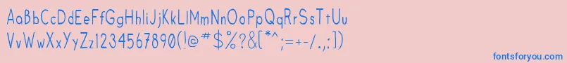 Fruitsale Font – Blue Fonts on Pink Background