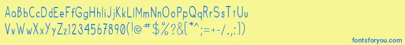 Fruitsale Font – Blue Fonts on Yellow Background