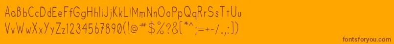 Fruitsale Font – Brown Fonts on Orange Background