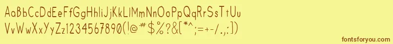 Fruitsale Font – Brown Fonts on Yellow Background