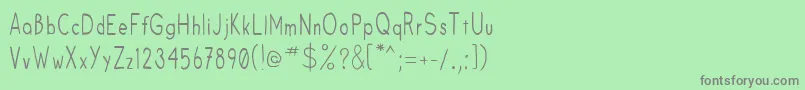 Fruitsale Font – Gray Fonts on Green Background