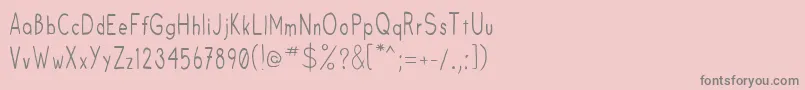 Fruitsale Font – Gray Fonts on Pink Background