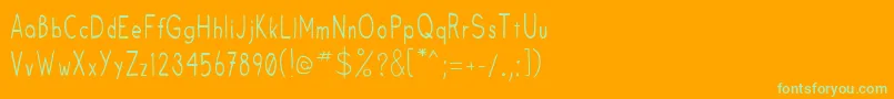 Fruitsale Font – Green Fonts on Orange Background