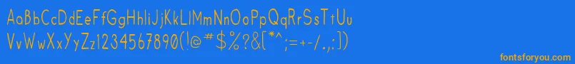 Fruitsale Font – Orange Fonts on Blue Background