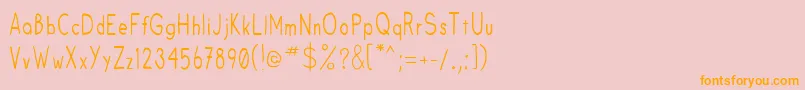 Fruitsale Font – Orange Fonts on Pink Background