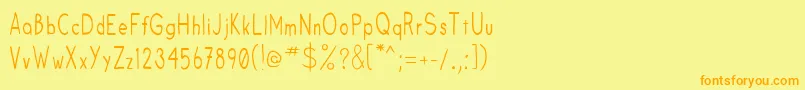 Fruitsale Font – Orange Fonts on Yellow Background