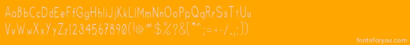 Fruitsale Font – Pink Fonts on Orange Background