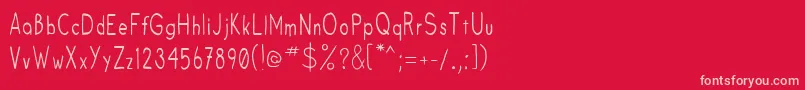 Fruitsale Font – Pink Fonts on Red Background