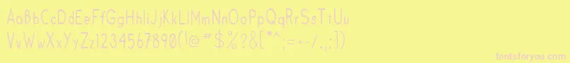 Fruitsale Font – Pink Fonts on Yellow Background