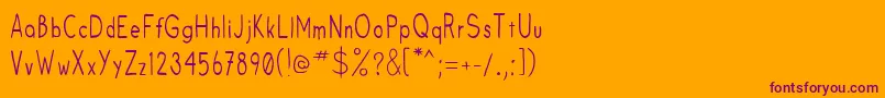 Fruitsale Font – Purple Fonts on Orange Background