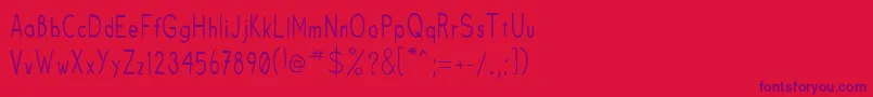 Fruitsale-Schriftart – Violette Schriften auf rotem Hintergrund