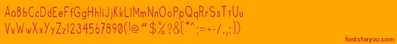 Fruitsale Font – Red Fonts on Orange Background